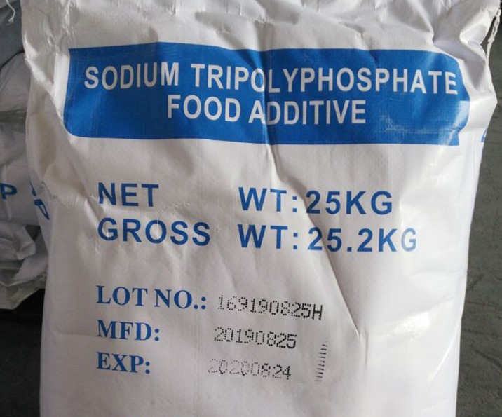 Sodium tripolyphosphate STPP in 25 kg bags palletised for bulk export