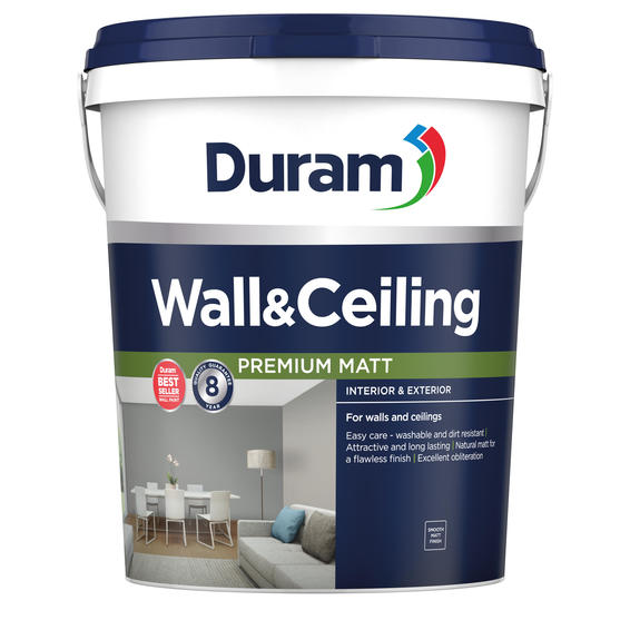 Wall & Ceiling Paint DURAM White 20L