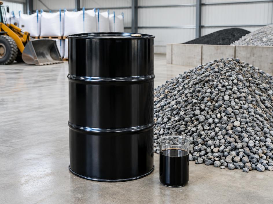 MC-30 cutback bitumen drums staged for export shipment from South Africa