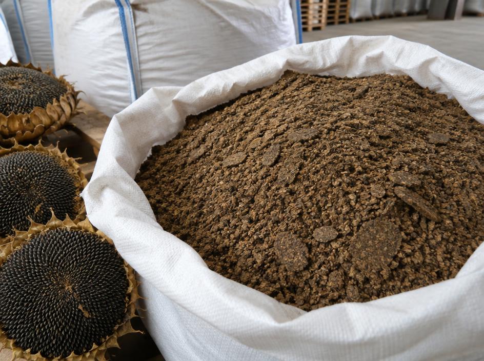 Sunflower oilcake 37% protein in bags supplied in bulk for livestock feed